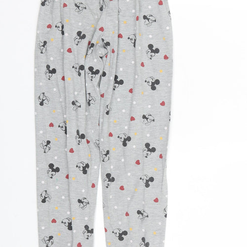 Preworn Girls Grey Polka Dot  Cami Pyjama Pants Size 9 Years  - Minnie Mouse