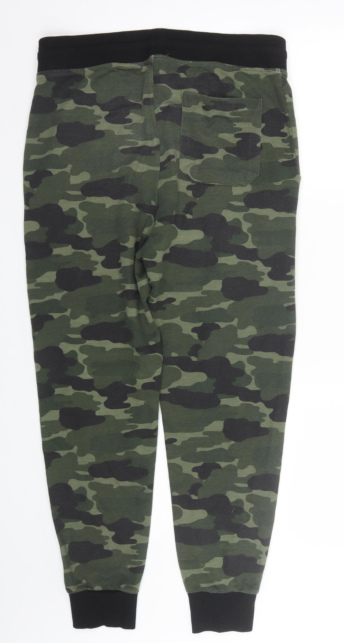 Basic collection Mens Green Camouflage  Jogger Trousers Size M L26 in