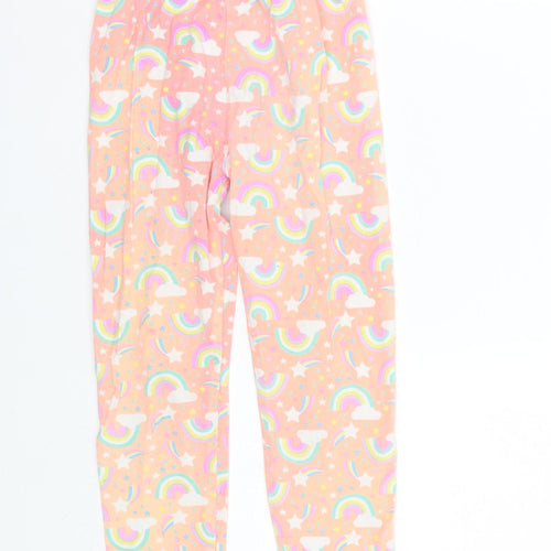 Preworn Girls Orange Polka Dot  Cami Pyjama Pants Size 4 Years
