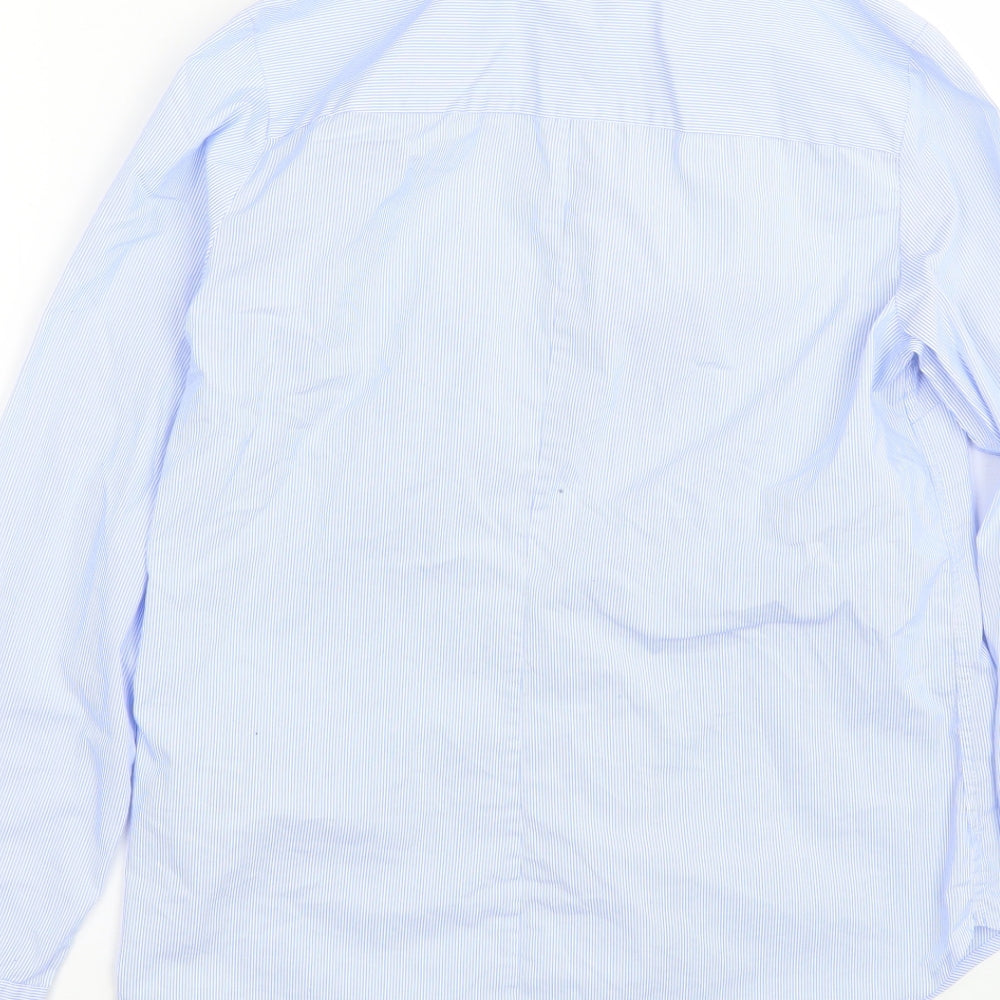 H&M Womens Blue Striped  Basic Button-Up Size 4
