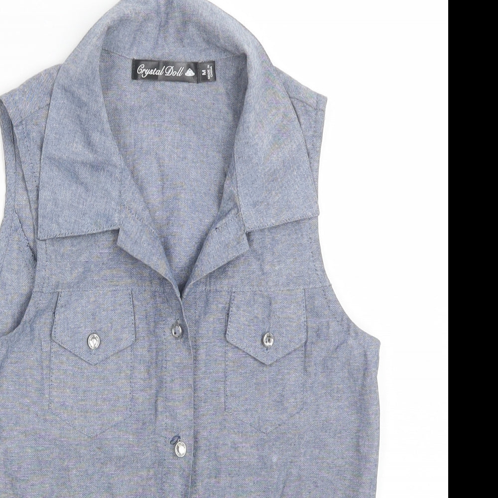 Crystal doll Womens Blue   Basic Tank Size M
