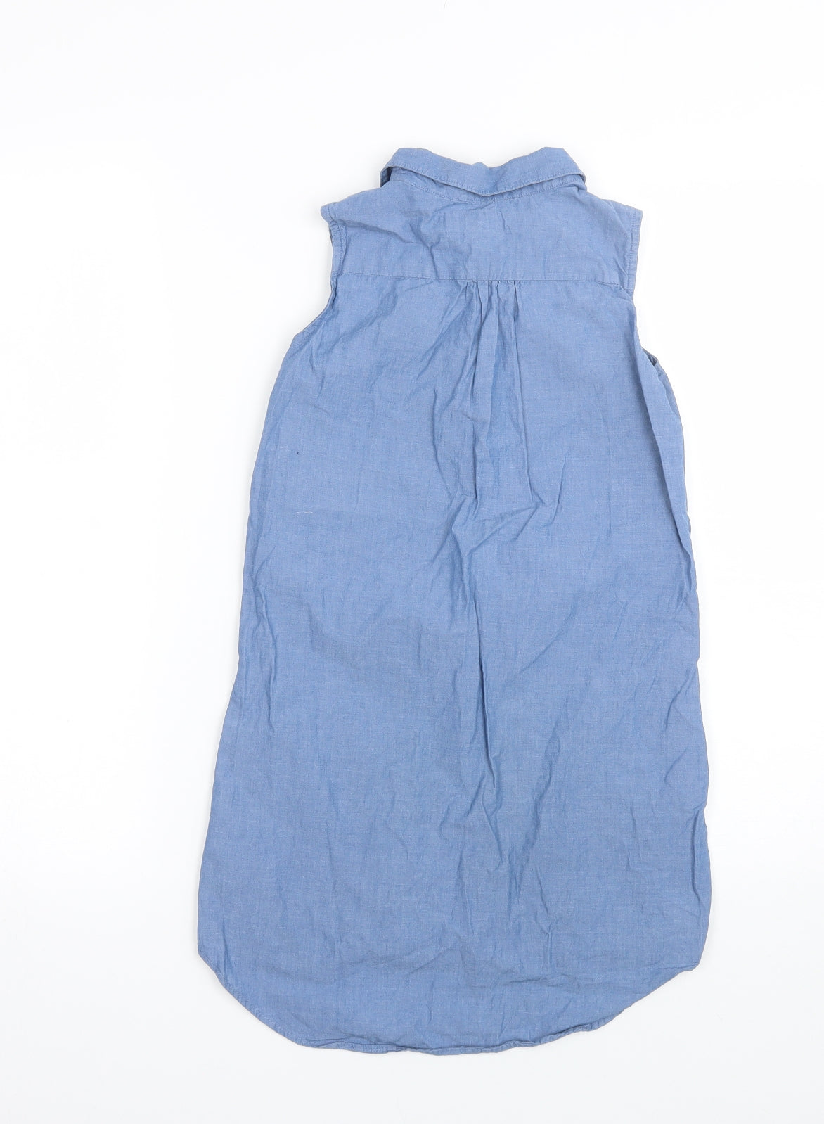 H&M Girls Blue   Shirt Dress  Size 9-10 Years