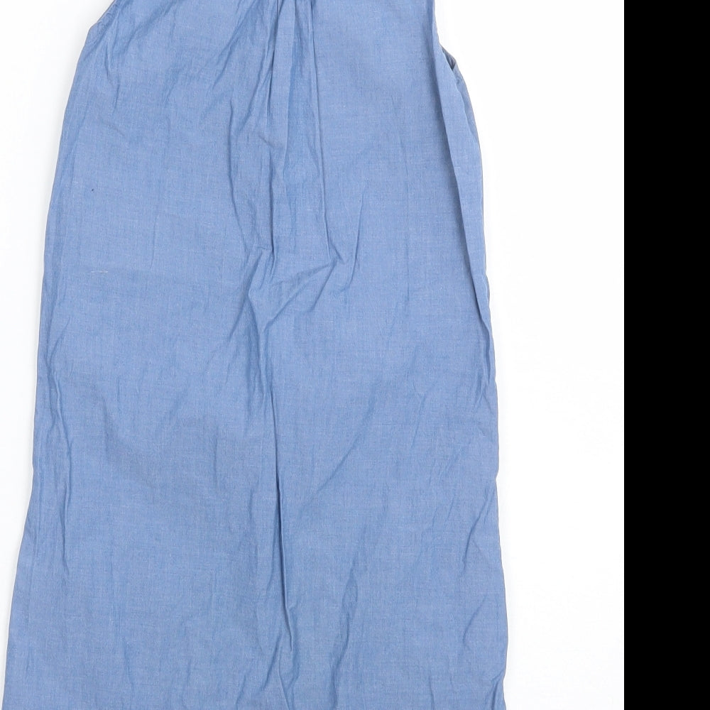 H&M Girls Blue   Shirt Dress  Size 9-10 Years