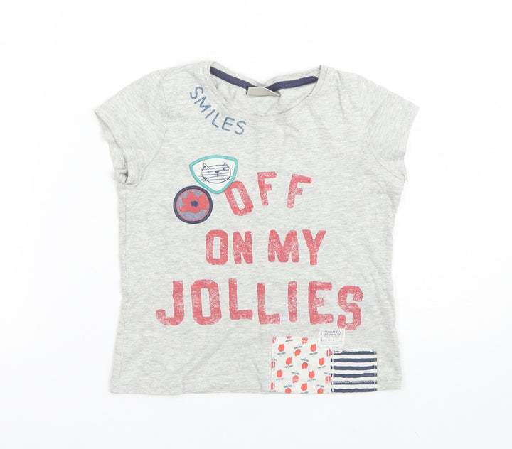 NEXT Girls Grey   Basic T-Shirt Size 4-5 Years