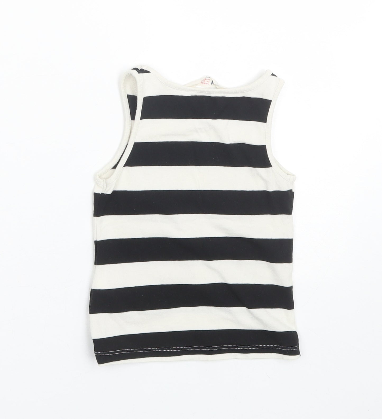 H&M Girls Black Striped  Basic Tank Size 3-4 Years