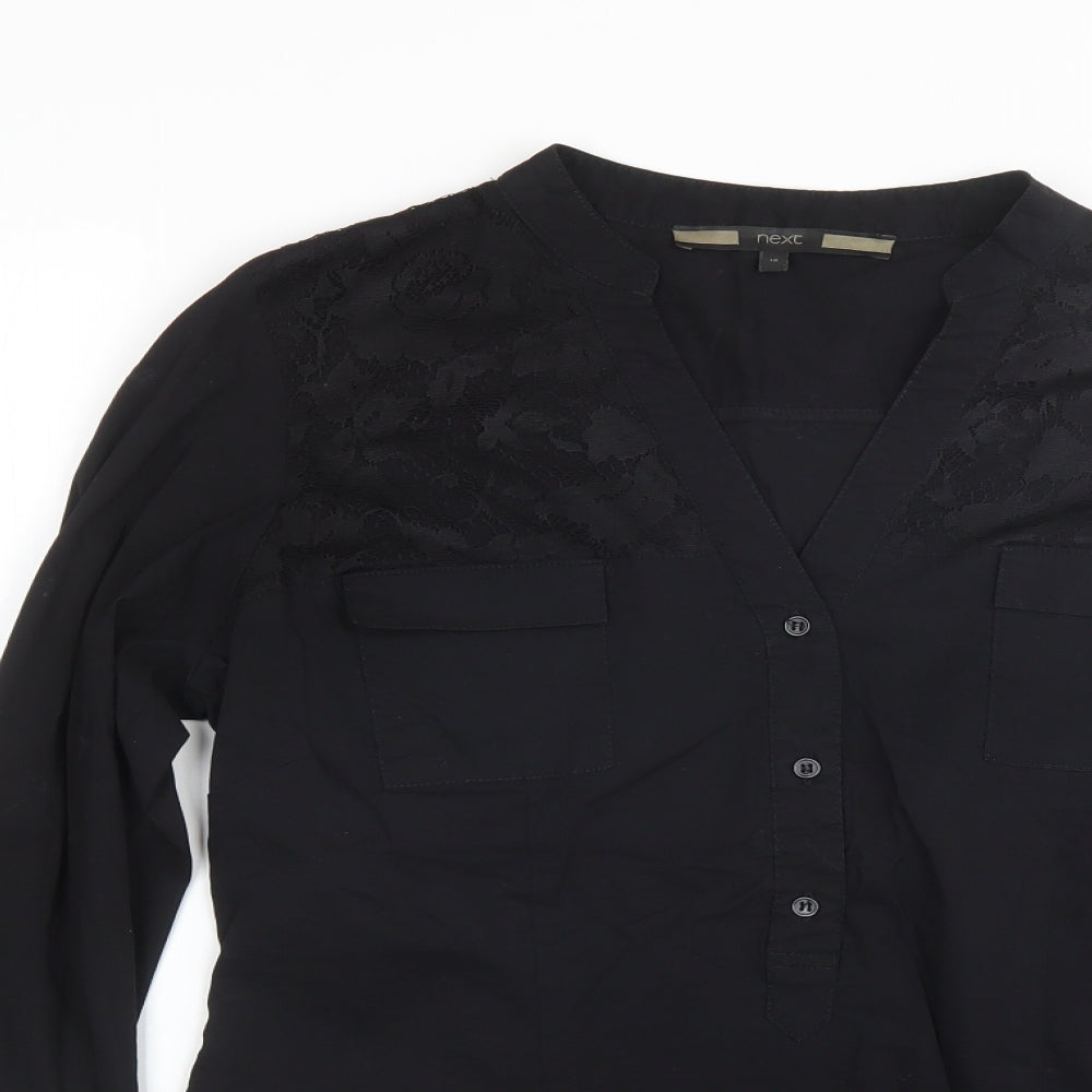 NEXT Womens Black   Basic Button-Up Size 16