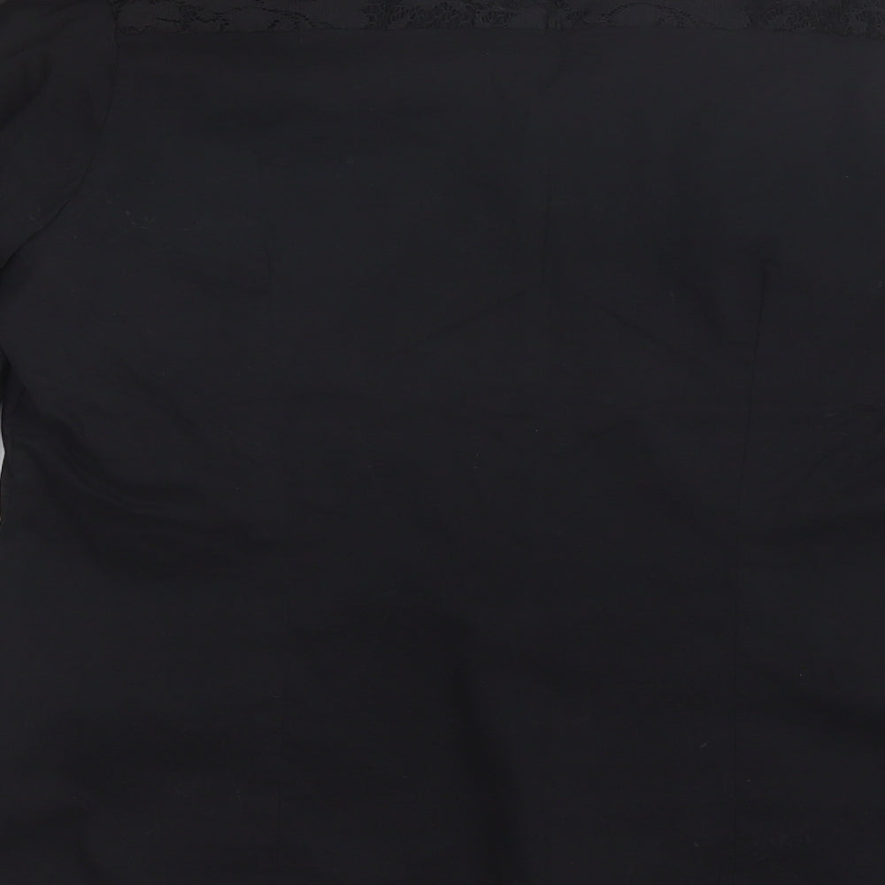 NEXT Womens Black   Basic Button-Up Size 16