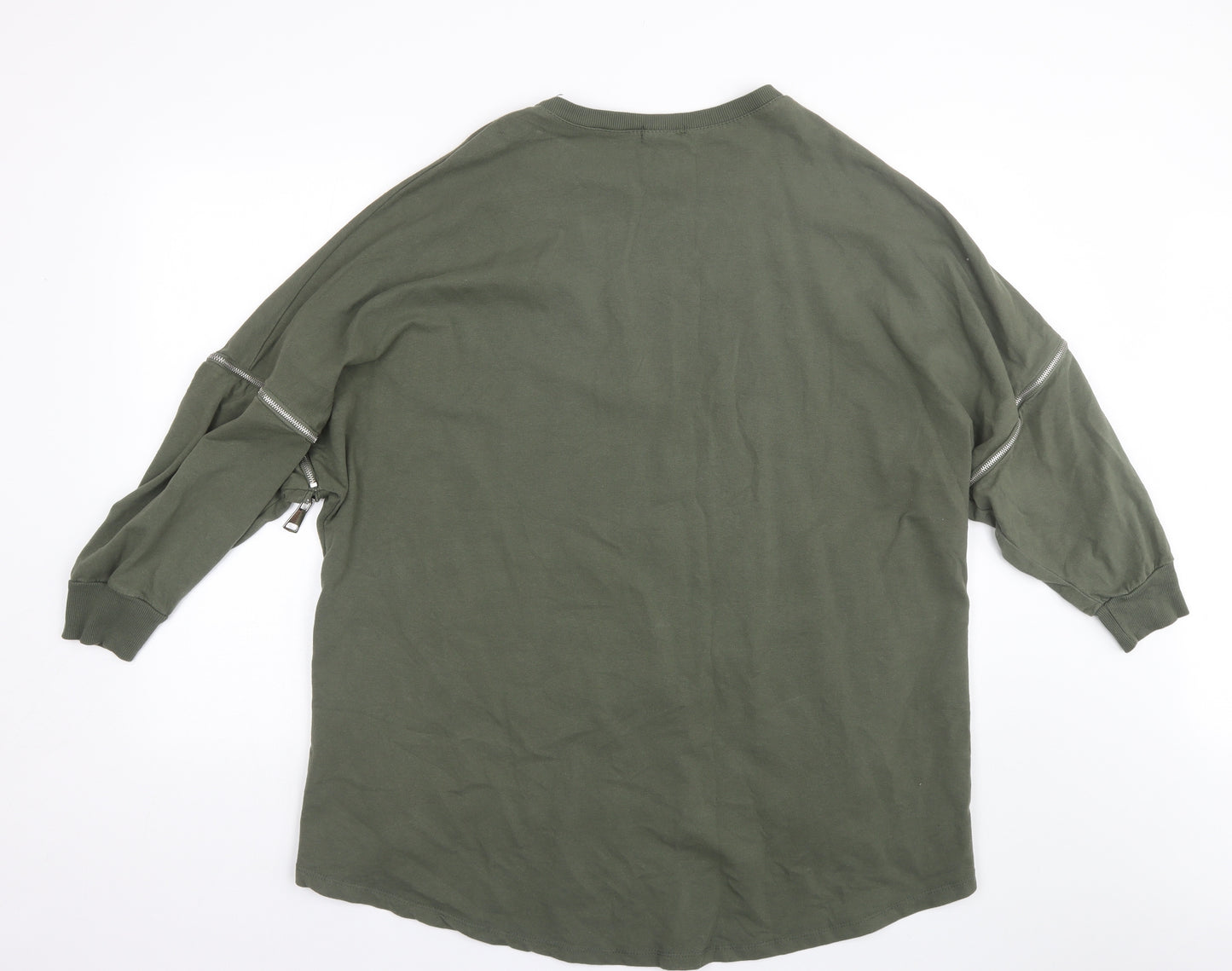 Made in Italy Womens Green   Pullover Sweatshirt Size L