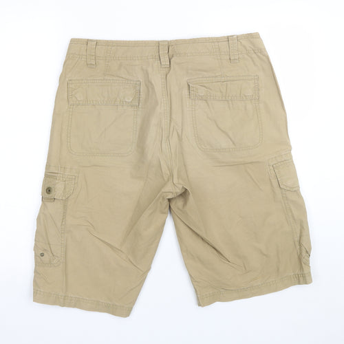 Denim 73 Mens Beige   Cargo Shorts Size 34