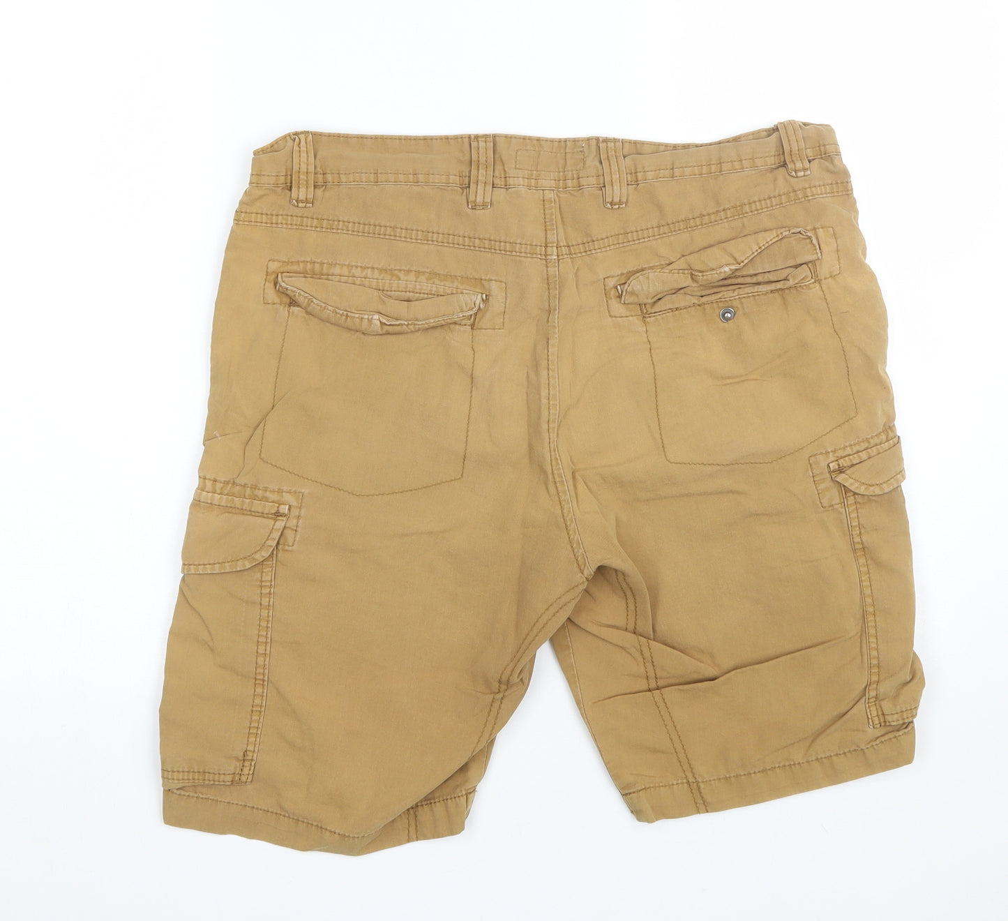 Easy Mens Brown   Cargo Shorts Size 34