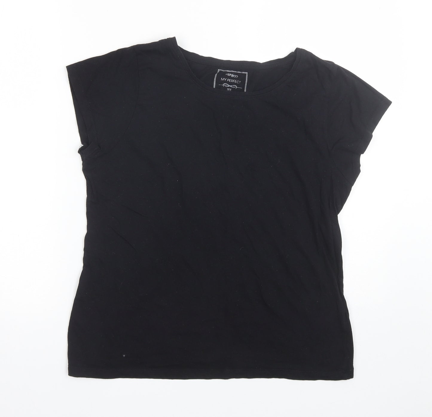Pep&co Womens Black   Basic T-Shirt Size 14