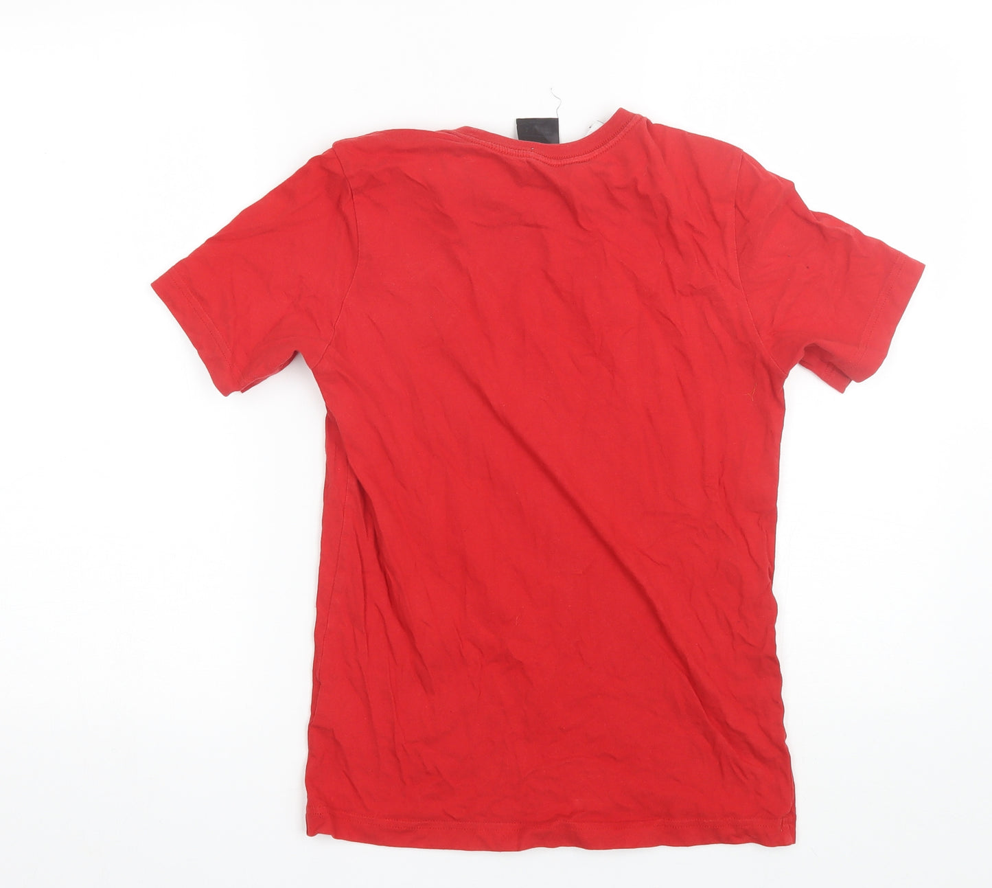 adidas Boys Red   Basic T-Shirt Size 11-12 Years