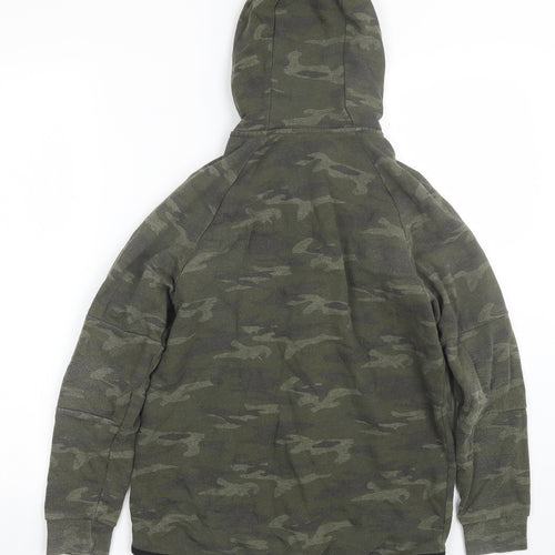 George Boys Green Camouflage  Full Zip Hoodie Size 12-13 Years