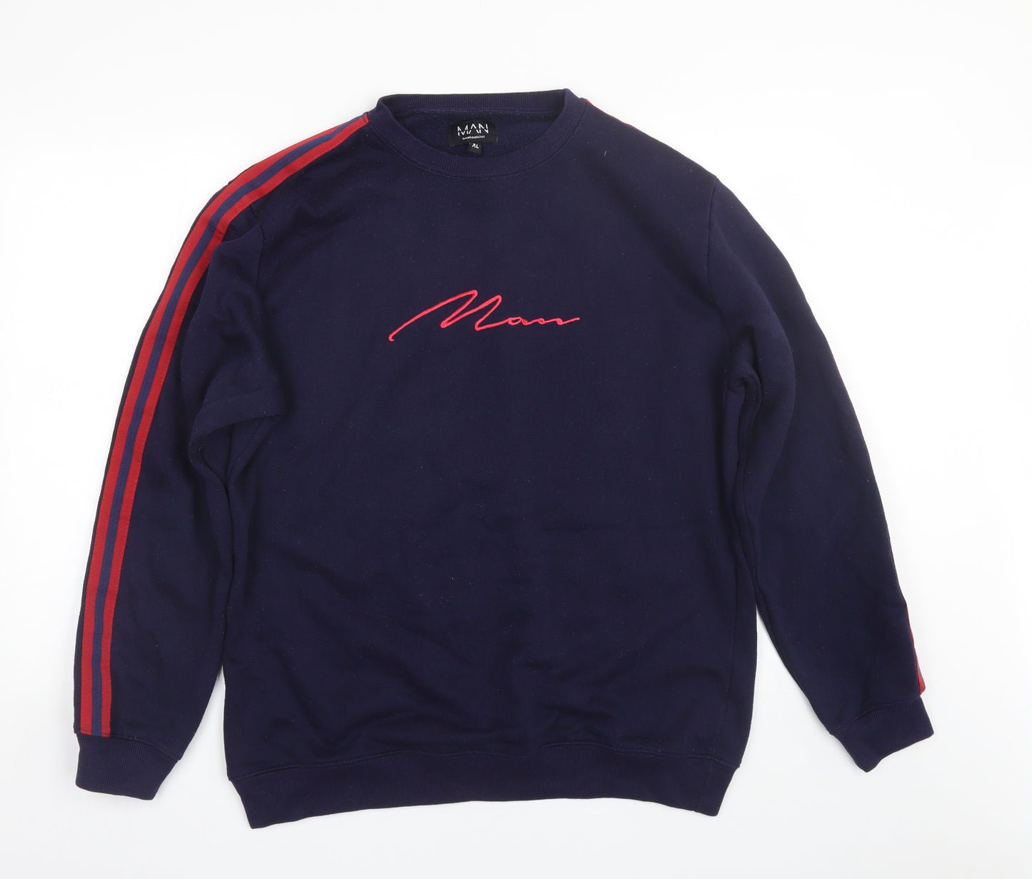 Boohoo Mens Blue   Pullover Sweatshirt Size XL