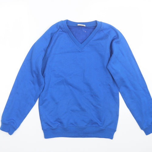 David Luke Boys Blue   Pullover Sweatshirt Size 11-12 Years  - School uniform