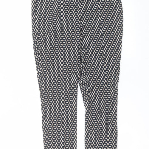 F&F Womens Black Geometric  Trousers  Size 10 L27 in
