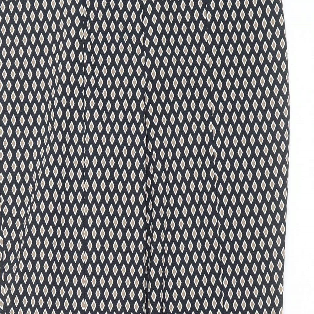 F&F Womens Black Geometric  Trousers  Size 10 L27 in
