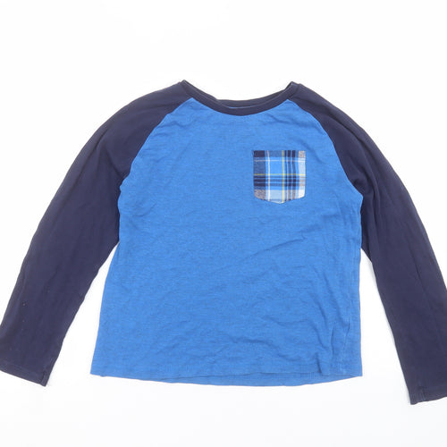 George Boys Blue Solid   Pyjama Top Size 11-12 Years