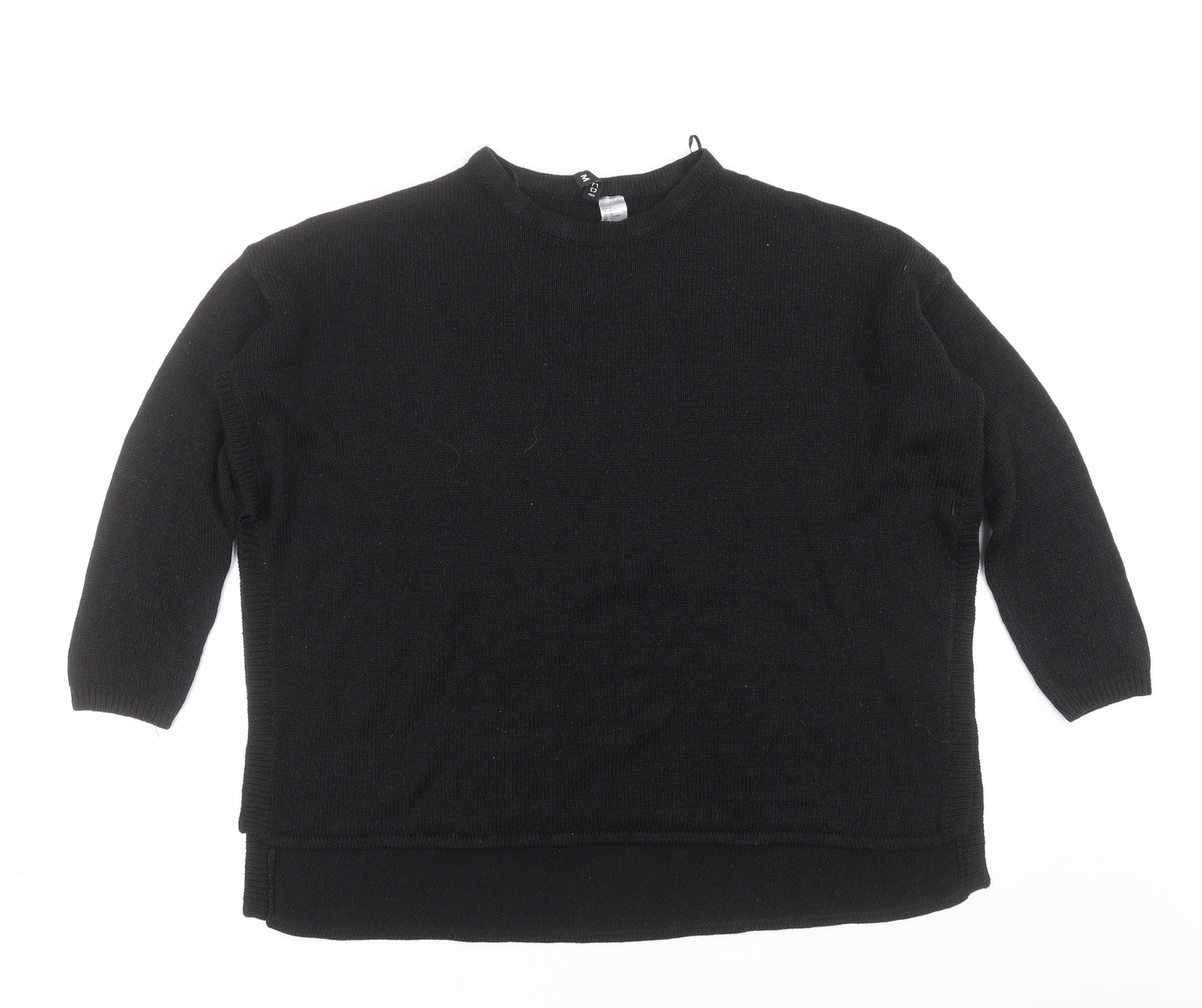 Divided by H&M Womens Black  Knit Pullover Jumper Size M  - side splits