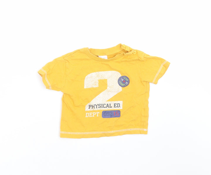 F&F Baby Yellow Basic T-Shirt Size 9-12 Months