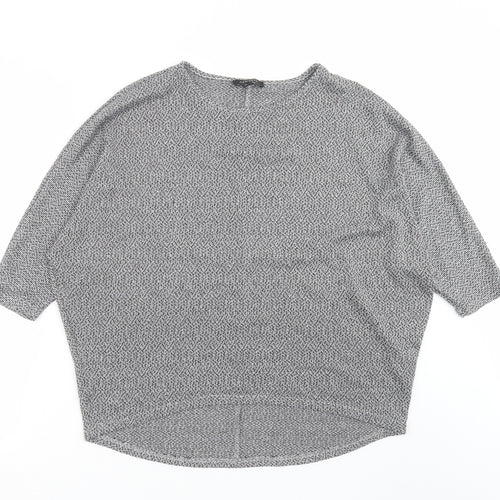 New Look Womens Grey  Knit Pullover Jumper Size M