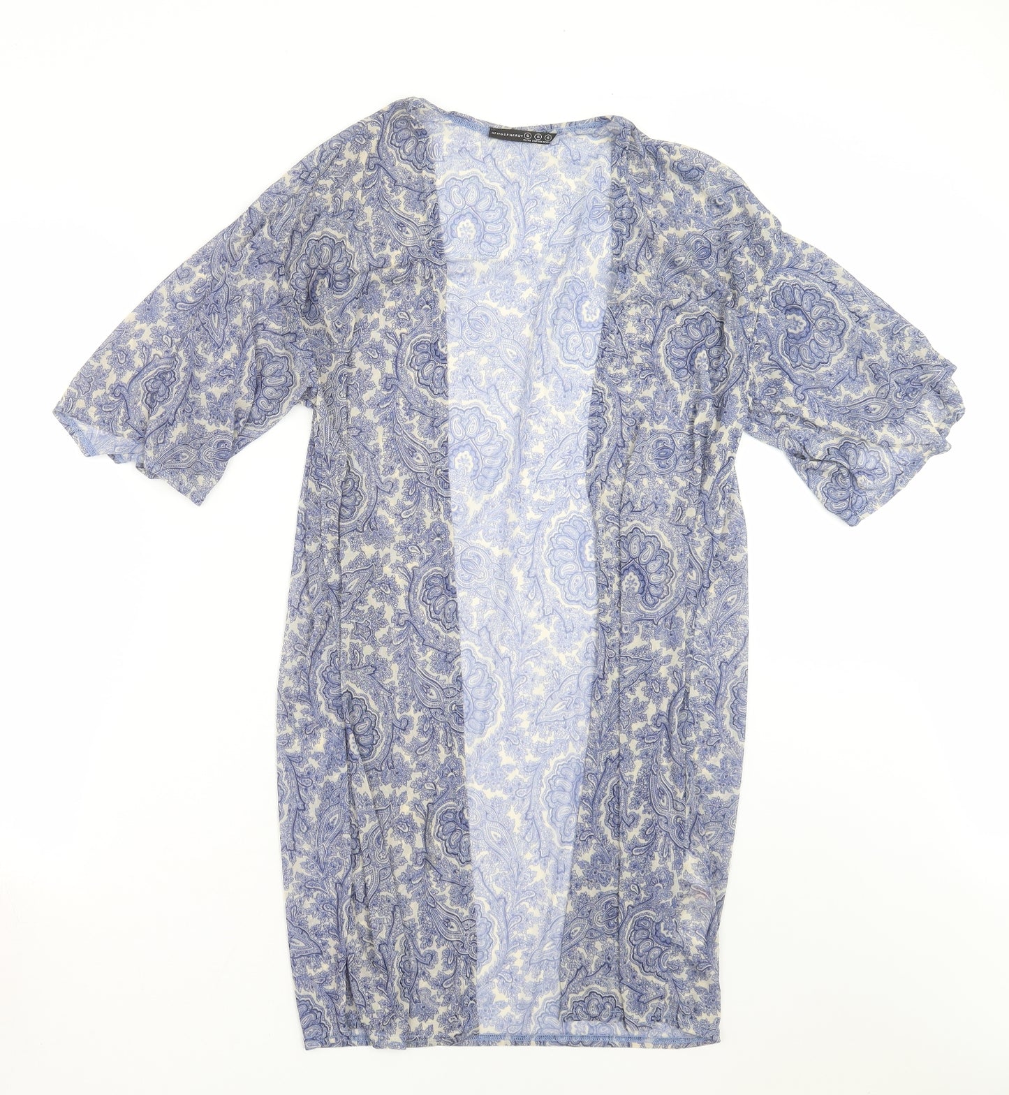 Primark Womens Blue Paisley  Cardigan Jumper Size S
