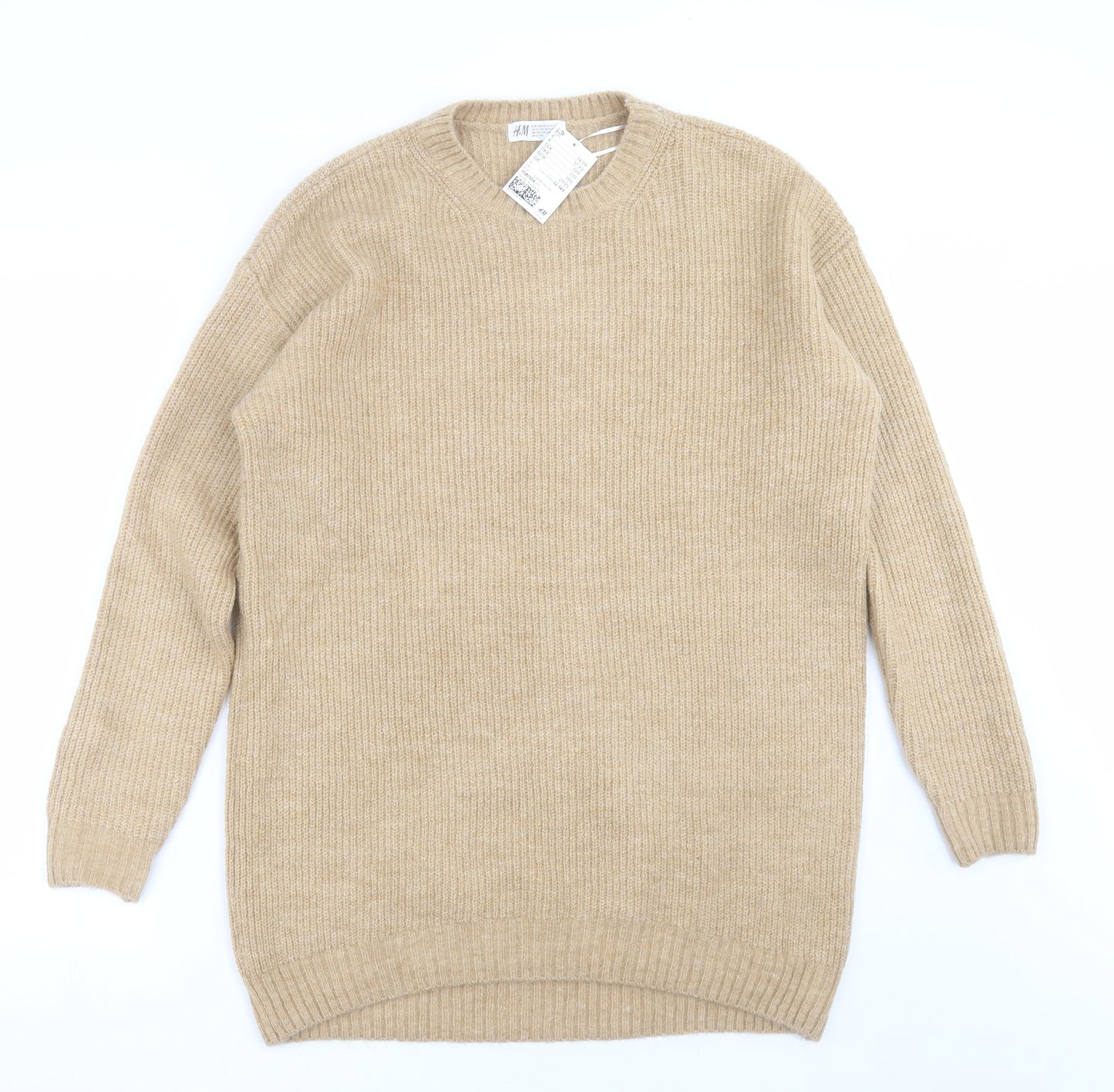 H&M Girls Beige  Knit Jumper Dress  Size 12-13 Years