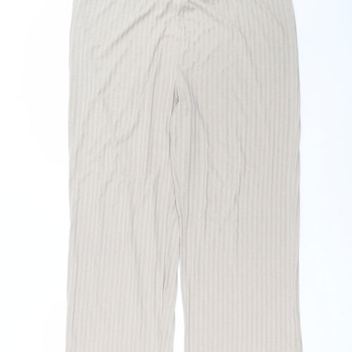 H&M Womens Beige Striped  Trousers  Size L L29 in