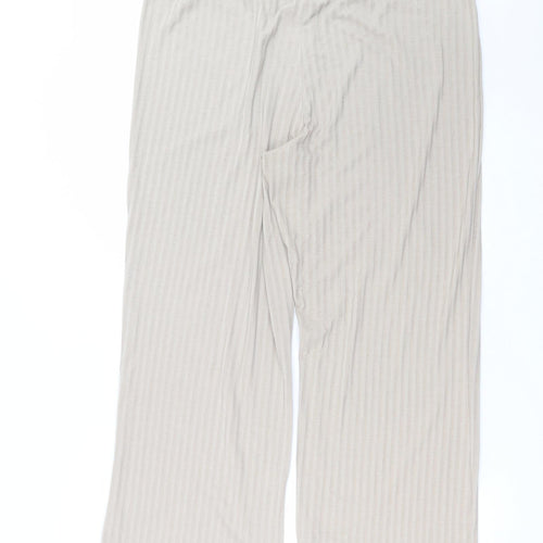 H&M Womens Beige Striped  Trousers  Size L L29 in