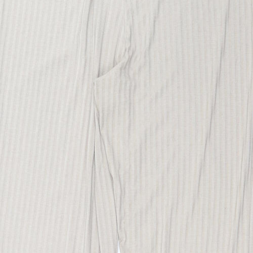 H&M Womens Beige Striped  Trousers  Size L L29 in