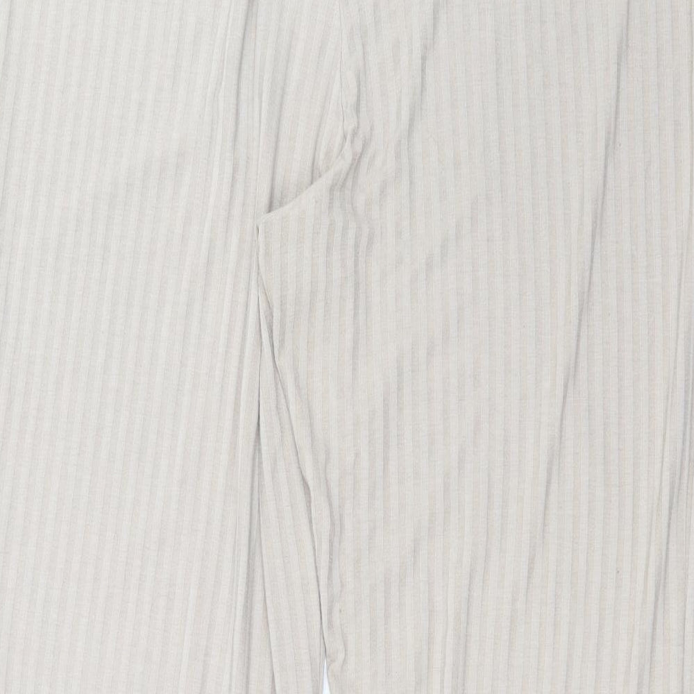 H&M Womens Beige Striped  Trousers  Size L L29 in