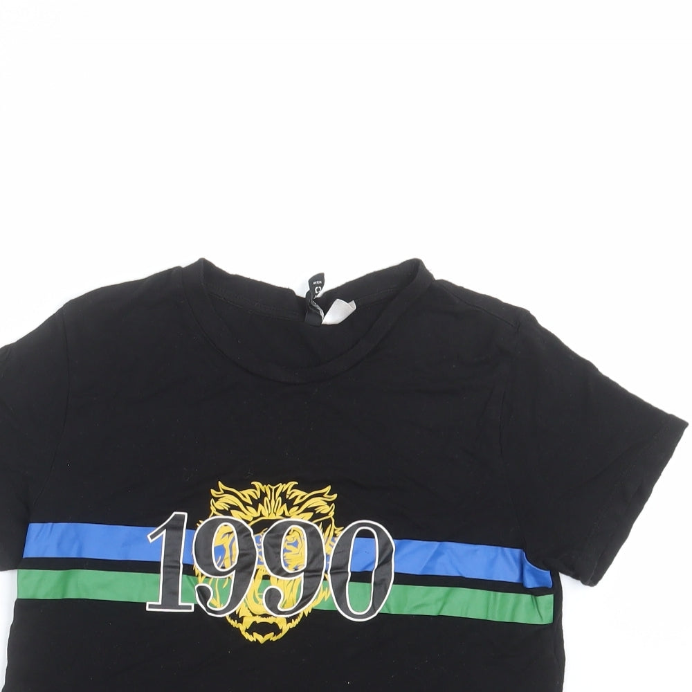 Divided by H&M Womens Black   Basic T-Shirt Size S  - 1990