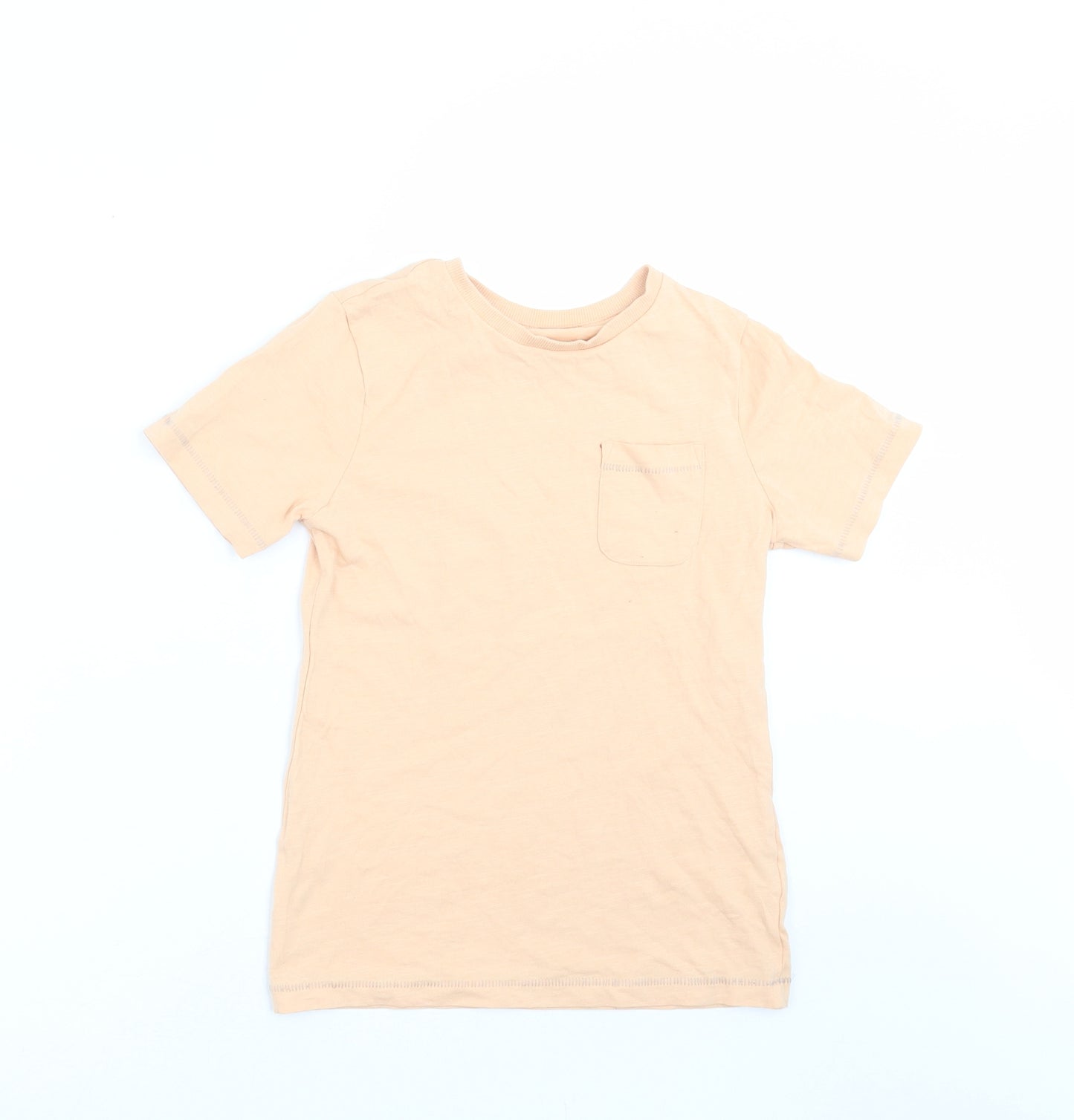 TU Boys Orange   Basic T-Shirt Size 6-7 Years