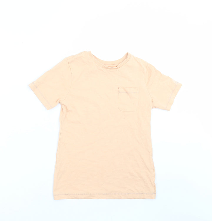 TU Boys Orange   Basic T-Shirt Size 6-7 Years