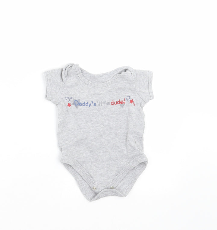 BHS Baby Grey Babygrow One-Piece Size Newborn - little dude