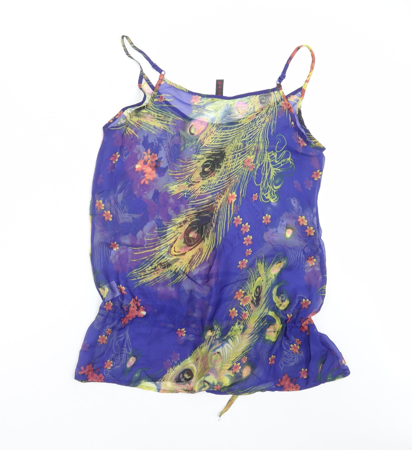 Tokiyo Womens Blue Floral  Basic Blouse Size 10
