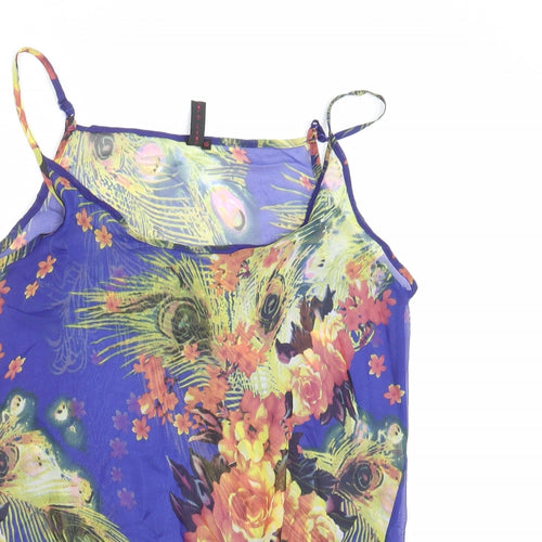 Tokiyo Womens Blue Floral  Basic Blouse Size 10