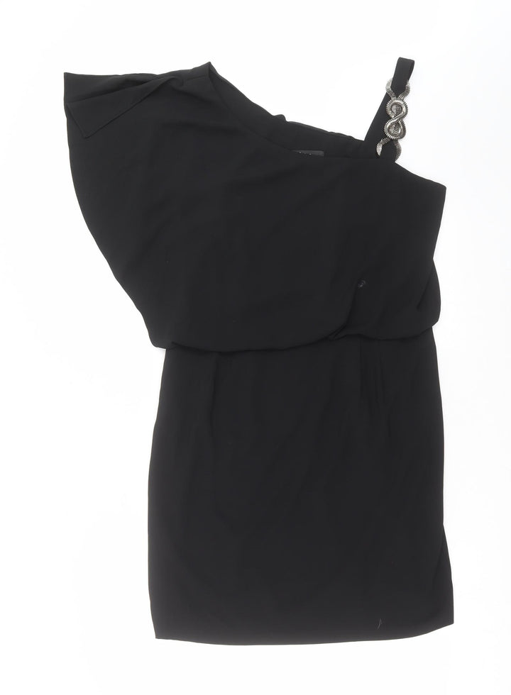 S.L. Fashions Womens Black Shift Size 14