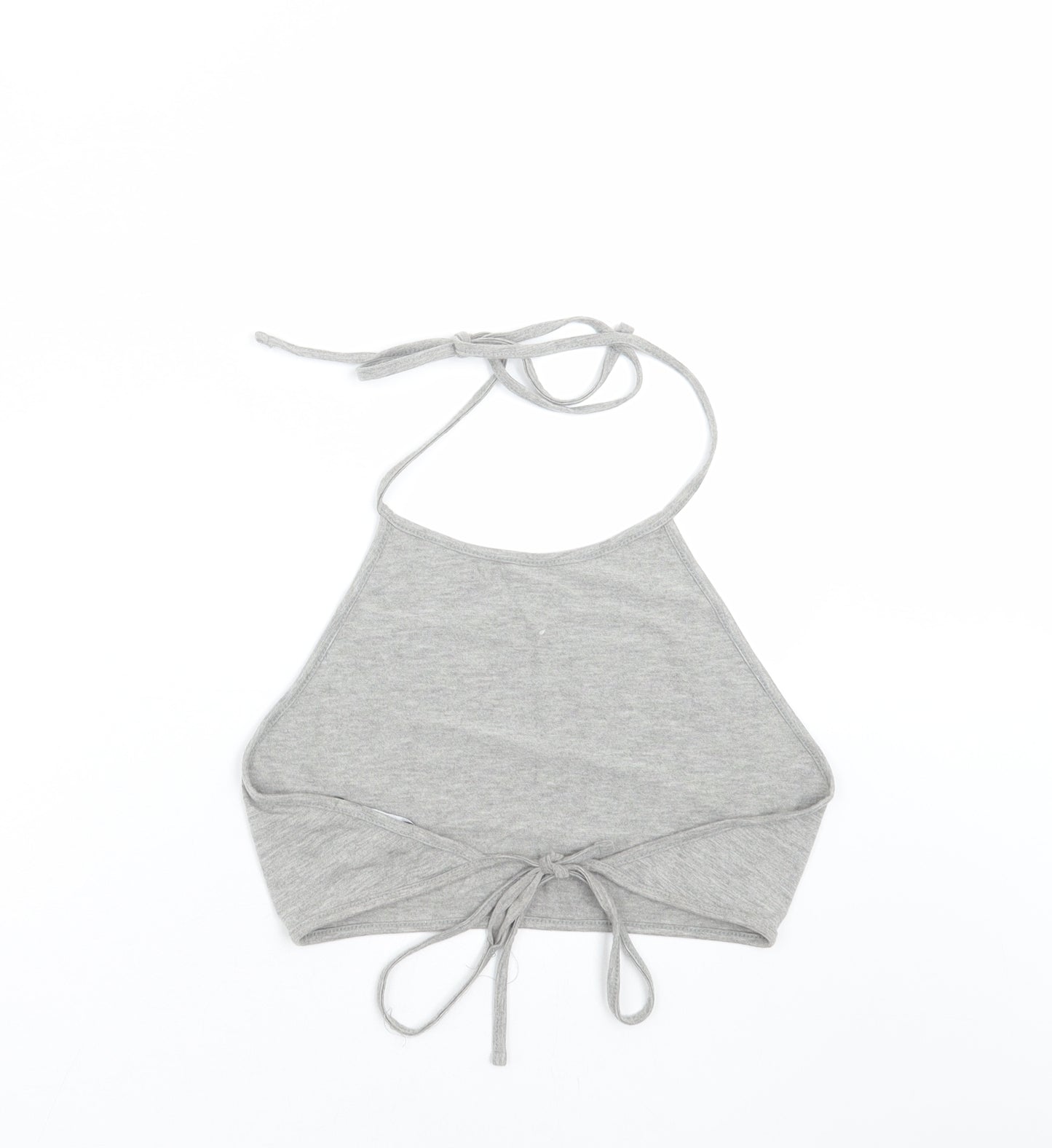 Missguided Womens Grey   Cropped T-Shirt Size 10