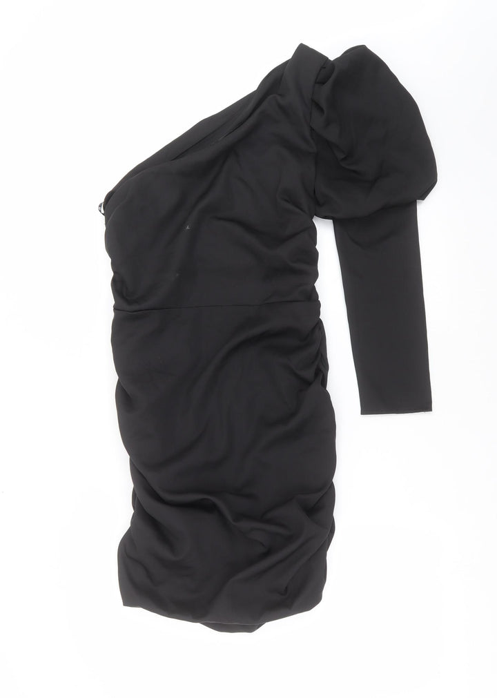 Missguided Womens Black Shift Size 12 - ruched