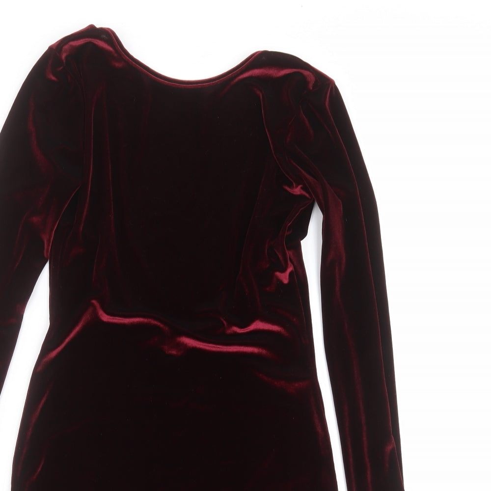 Missguided Womens Purple   Bodycon  Size 8  - low back