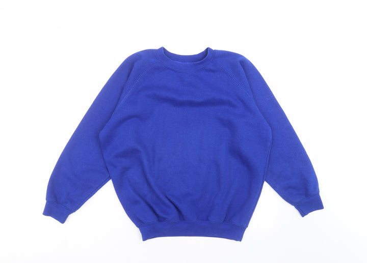 westex Girls Blue Pullover Sweatshirt Size 12-13 Years - school
