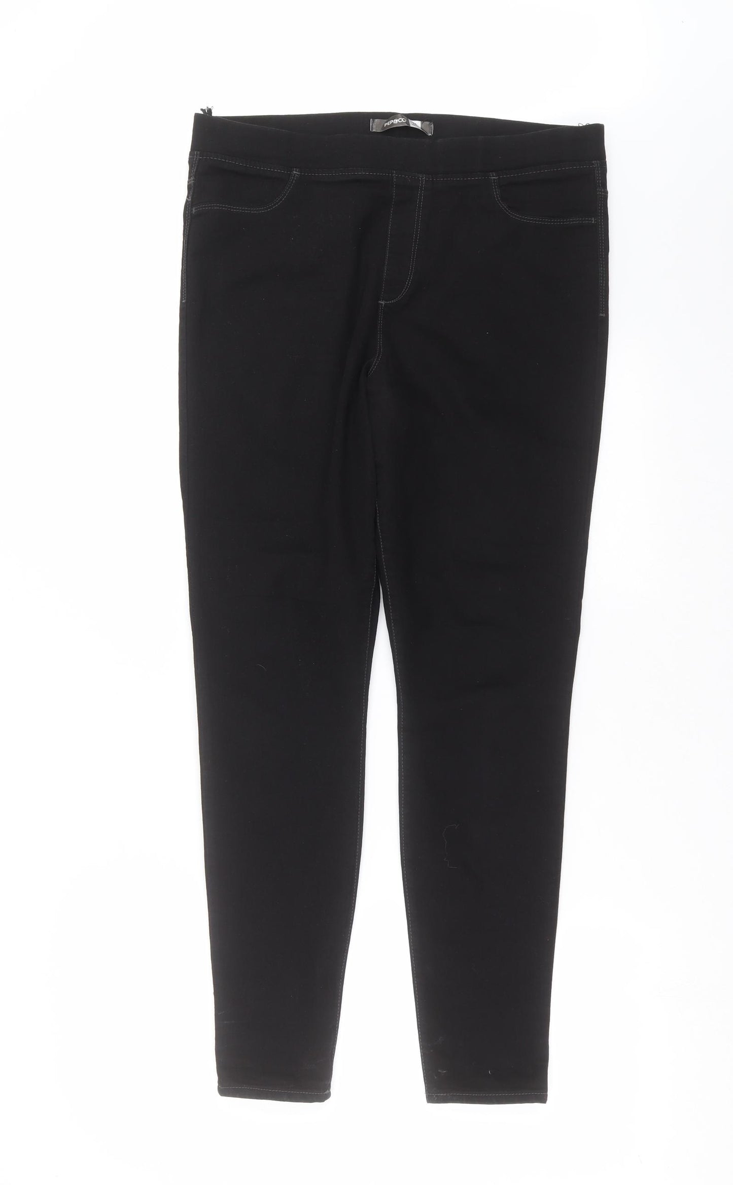 pep&co Womens Black  Denim Jegging Jeans Size 14 L29 in