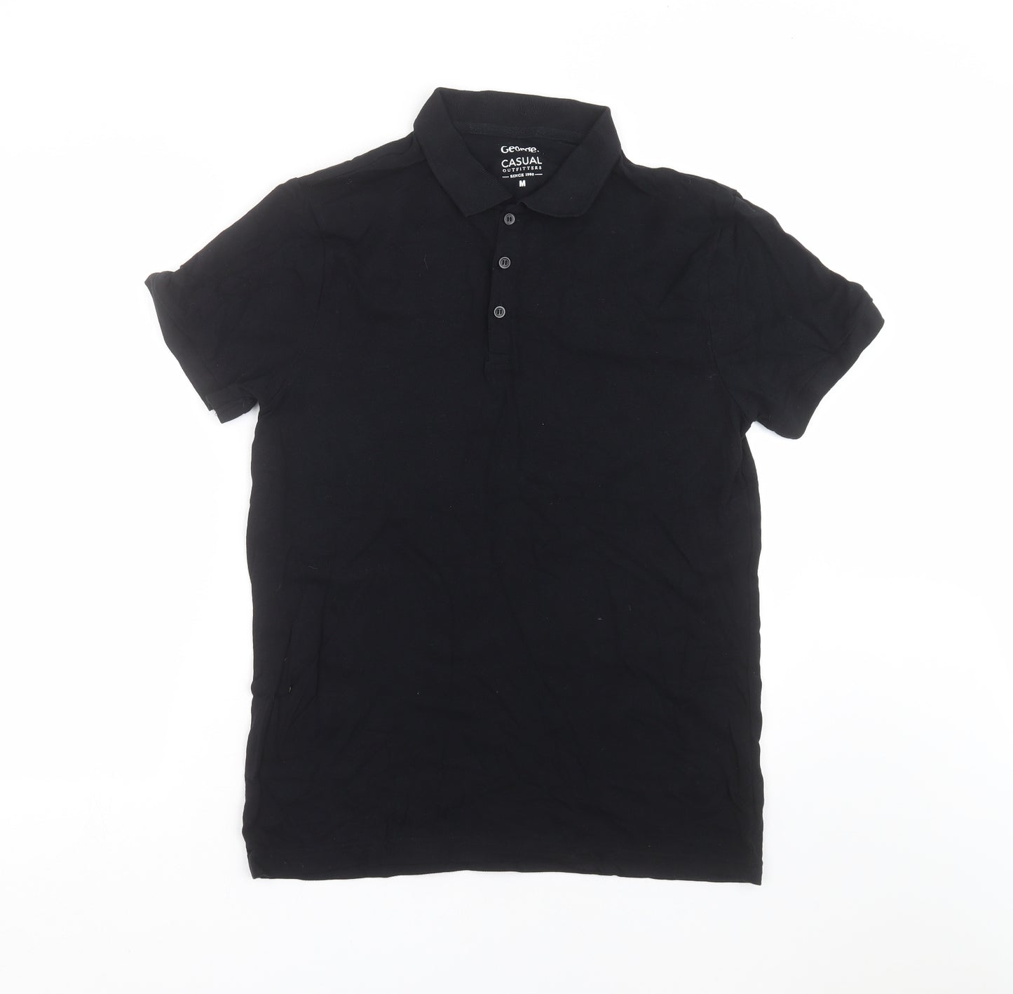 George Mens Black    Polo Size M