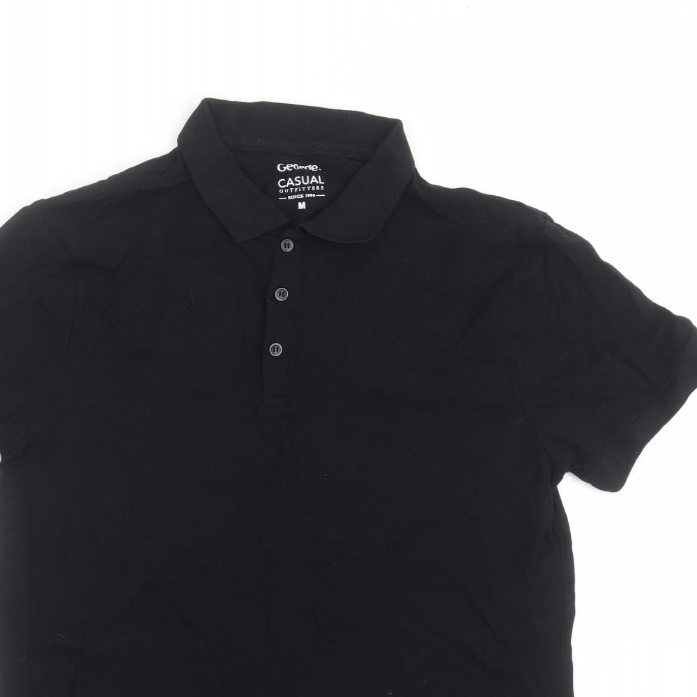 George Mens Black    Polo Size M