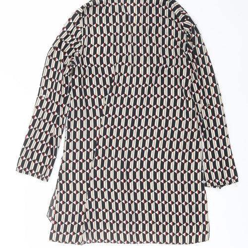F&F Womens Black Geometric  Shirt Dress  Size 14