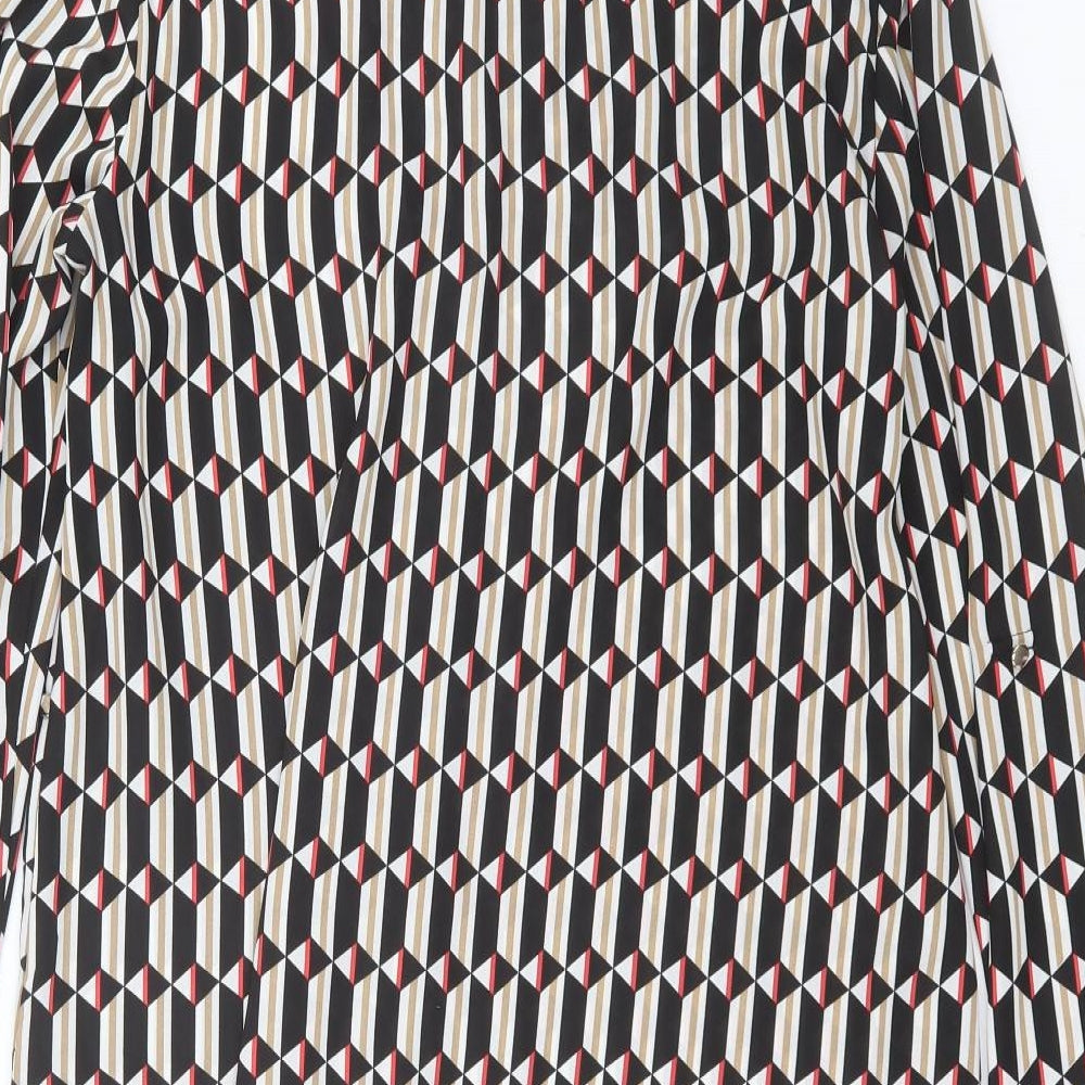 F&F Womens Black Geometric  Shirt Dress  Size 14