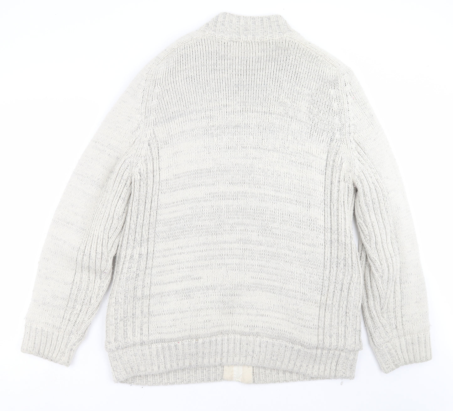 Peacocks Mens Beige  Knit Full Zip Jumper Size XL