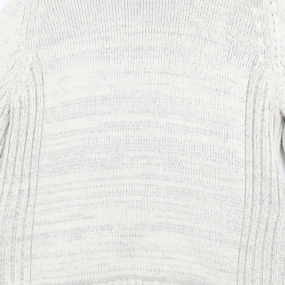 Peacocks Mens Beige  Knit Full Zip Jumper Size XL