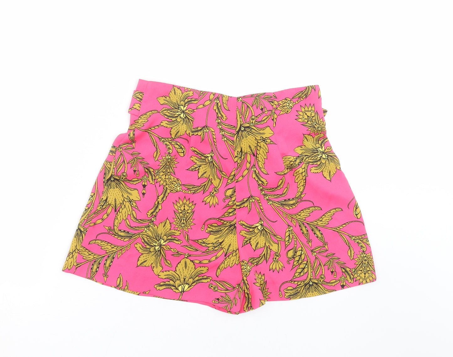 River Island Womens Pink Floral  Hot Pants Shorts Size 8